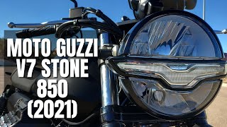 Moto Guzzi V7 Stone 850 2021  Test Ride amp Review Walkaround Soundcheck  VLOG313 [upl. by Ees]