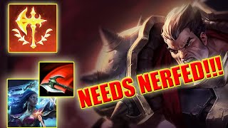 RANGED TOP LANER ULTIMATE CRASH OUT THIS CHARACTER IS BROKEN HUGE RAGE S14 DARIUS GAMEPLAY [upl. by Hgielyak154]