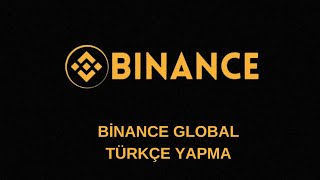 Binance Türkçe Yapma  Binance Dil Ayarları [upl. by Marybelle]