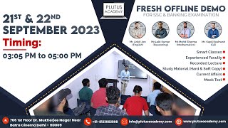 SSC amp Banking Exam Preparation Free Offline Demo on 21st amp 22nd September  Plutus Academy [upl. by Lhary]