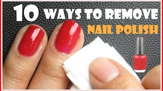 10 WAYS TO REMOVE NAIL POLISH WITH AND WITHOUT REMOVERS  MELINEY HOW TO BASICS TUTORIAL [upl. by Asirral]