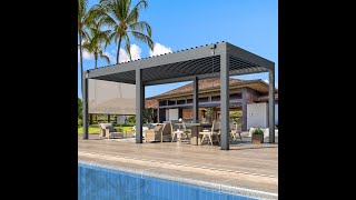 Erommy Louvered Pergola Quick Look [upl. by Alyakim646]