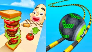 Satisfying Mobile Games  Count Master Sandwich Run Ball Run 2048 Going Balls Tippy Toe [upl. by Droflim]