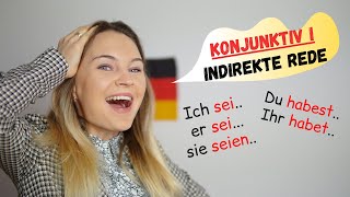 Konjunktiv 1 Indirekte Rede Erklärung  Deutsch lernen c1 b2 [upl. by Eremaj]