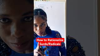 Easy way to Rationalize SurdRadicals mathhelp algebra [upl. by Lodnar]