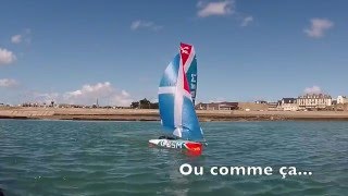 voile rc Imoca 1m gros crash sous gennaker [upl. by Acirej11]