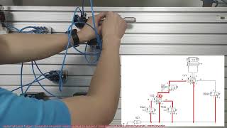 Pneumatica  Z132  Primer realizacije trajnog režima pomoću tastera [upl. by Urbano]