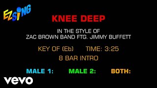 Zac Brown Band ftg Jimmy Buffett  Knee Deep Karaoke [upl. by Anegroeg]