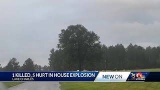 Explosion levels southwest Louisiana home killing teen from Alabama and injuring 5 [upl. by Notyrb]