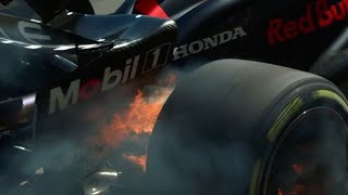 Max Verstappen Brake Fire  DNF Australia GP 2024 [upl. by Buroker731]