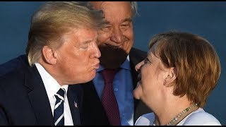 WELT DOKUMENT Gute Atmosphäre beim G7Treffen von Merkel und Trump [upl. by Viking]