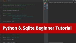 Python Sqlite3 Tutorial Beginners [upl. by Ynahirb]