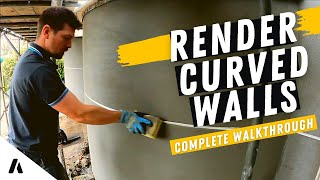 Rendering Curved Walls  Tips For The Perfect RENDERED FINISH [upl. by Neddie547]