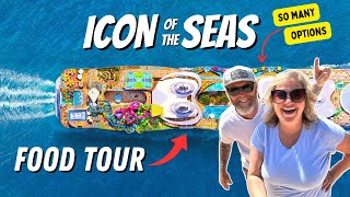 ICON of the SEAS  Full Food Tour All Venues with Menus [upl. by Salahi]