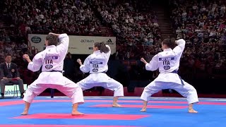 22 Karate Japan vs Italy Final Female Team Kata WKF World Karate Championships 2012 [upl. by Adnahsed11]