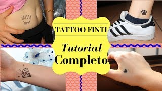 TUTORIAL TATTOO FINTO  Come fare un tatuaggio finto [upl. by Harneen]