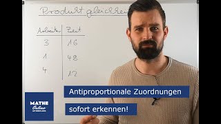 Produktgleichheit bei antiproportionalen Zuordnungen [upl. by Meyer469]