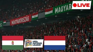 Hungary vs Netherlands  Live Match  UEFA Nations League [upl. by Noleta]