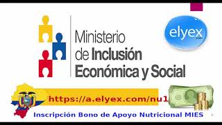 Cómo inscribirse al Bono de Apoyo Nutricional MIES wwwinclusiongobec consulta Ecuador emergencia [upl. by Luapleahcim]