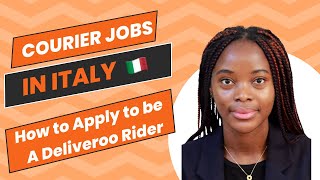 How to Apply for Deliveroo Courier Job in Italy  International Student Job [upl. by Rehpoitsirhc335]