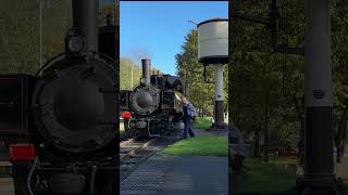 Welshpool amp Llanfair LR No10 Sir Drefaldwyn Taking Water train steamengine steamlocomotive [upl. by Ytteb203]