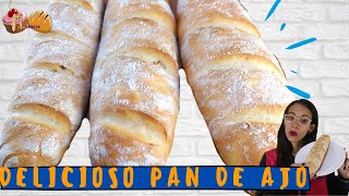 Pan de ajo CASERO muy facil y DELICIOSO  Pansteleria [upl. by Ayekram]