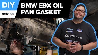 BMW N52 Oil Pan Gasket Replacement DIY 20052013 BMW E90 325i E91 328i E92 330i 328i xDrive [upl. by Bax912]