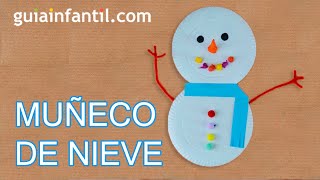 Manualidades navideñas Muñeco de nieve con platos [upl. by Nainatrad]