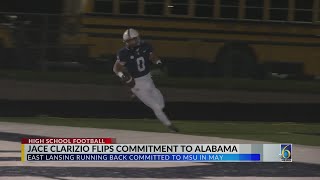 East Lansings Jace Clarizio flips commitment to Alabama [upl. by Ttessil]