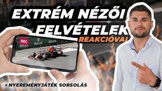 Őrült F1 nézői videókra reagálok GT3 teszt  sorsolás a Balaton Parkból [upl. by Ecirtal]