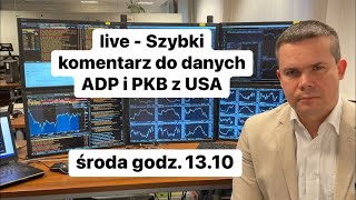 💥Szybki Komentarz Do Danych ADP i PKB z USA💥 [upl. by Yeneffit]