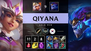 Qiyana Mid vs Aurelion Sol Godlike  KR Challenger Patch 1418 [upl. by Annanhoj]