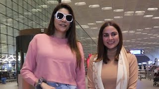 Preeta Aka Shraddha Arya With Kundali Bhagya Family Spotted At Mumbai Airport ✈️ [upl. by Ellehcan]