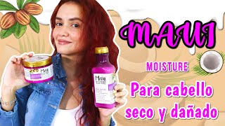 💁Probando Maui Moisture Shea Butter Shampoo amp Hair Mask 🥥Cabello extra seco💆 [upl. by Wenz]