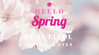 Hello Spring  The Most Beautiful quotes about spring [upl. by Vtarj]