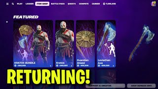 LEVIATHAN AXE CONFIRMED RETURN DATE in FORTNITE ITEM SHOP Leviathan Axe Pickaxe Returning [upl. by Nerro]