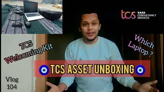 TCS asset unboxing  TCS welcome Kit  TCS Laptop unboxing  Vlog 104  Tcs F21 amp F22 [upl. by Elauqsap]