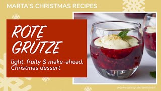 Makeahead Christmas Dessert  German Rote Grütze Recipe [upl. by Lonnard626]