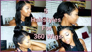 5 Easy Hairstyles 360 Lace Frontal Wig ft Bestlacewigs [upl. by Eniaj]