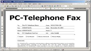 Send Fax over Internet or ISDN by PCTelephone VoIP Software Tutorial [upl. by Ahser]