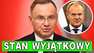 Stan wyjątkowy Duda wypowiada wojnę Tuskowi Rząd się kłóci o imigrantów Ziobro wraca do gry [upl. by Yetac]