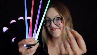 ASMR Focus on Me amp All of My Lights  glasses tapping snapping light triggers breathing exercises [upl. by Nytsirt493]