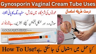 Gynosporin Cream Usage in Pregnancy in UrduHindi  Gynosporin Cream Lagane ka Tarika  Gynosporin [upl. by Awjan62]