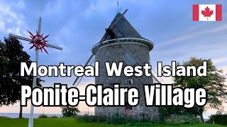 PointeClaire Village Walking Tour Shopping Dining Lakeshore Rd Windmill AlexandreBourgeau Park [upl. by Nabila]