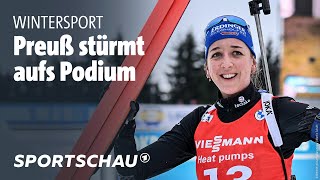 Biathlon Preuß sprintet in Oberhof aufs Podest  Sportschau [upl. by Kalvn]