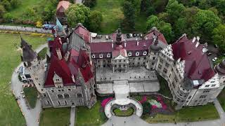 Moszna Castle by Drone Poland 4K DJI Mavic Air  Cinematic  Epic Aerial Footage Pałac Moszna [upl. by Aelhsa]