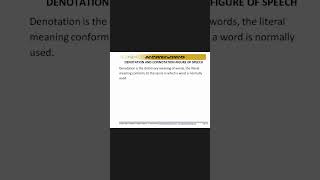 WAEC Video Tutorials English Language  Denotation and Connotation youtubeshorts shorts [upl. by Niraj]