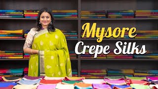 Mysore Crepe Silk Sarees by Prashanti  5 Dec 2023  Prashanti Sarees [upl. by Ruel]