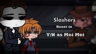 Slashers react to YN as Mei Mei  Halloween special  JJK x Horror [upl. by Kohcztiy773]