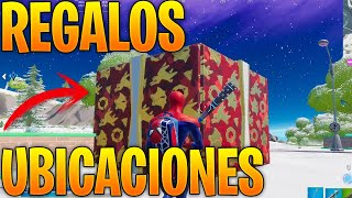 UTILIZA UN OBJETO DE REGALOS NAVIDEÑOS FORTNITE O USA  UBICACIONES DE REGALOS NAVIDEÑOS FORTNITE [upl. by Rhodia348]